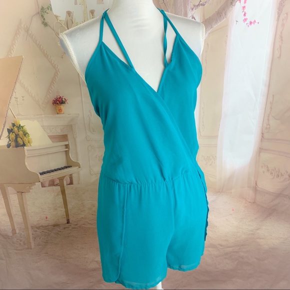 NEW ASOS Turquoise Beach Romper - Picture 4 of 10